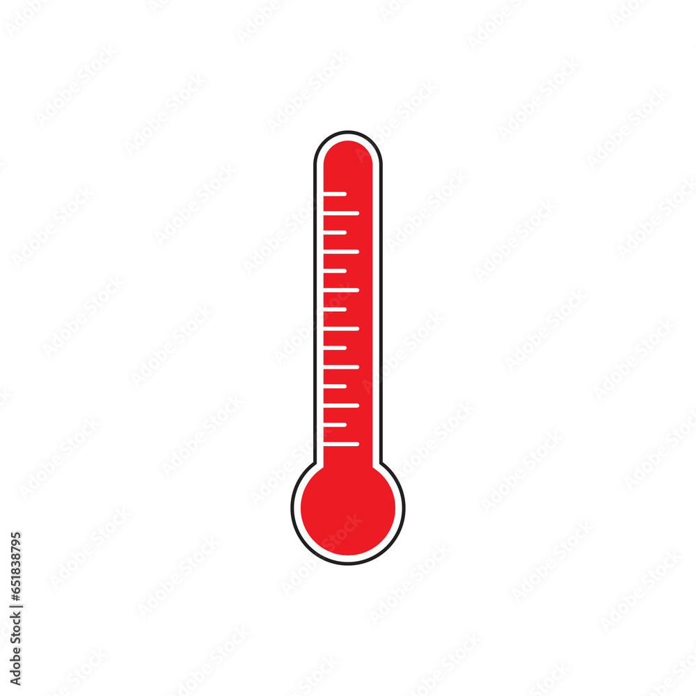 Thermometer icon, hot temperatures symbol isolated on transparent background Thermometer icon, hot temperatures symbol isolated on transparent background