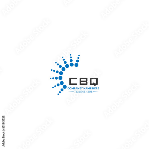 CBQ letter logo design in 3 style. CBQ polygon, circle, triangle, hexagon, flat and simple style with black and white color variation letter logo set in one artboard CBQ logo, CBQ.