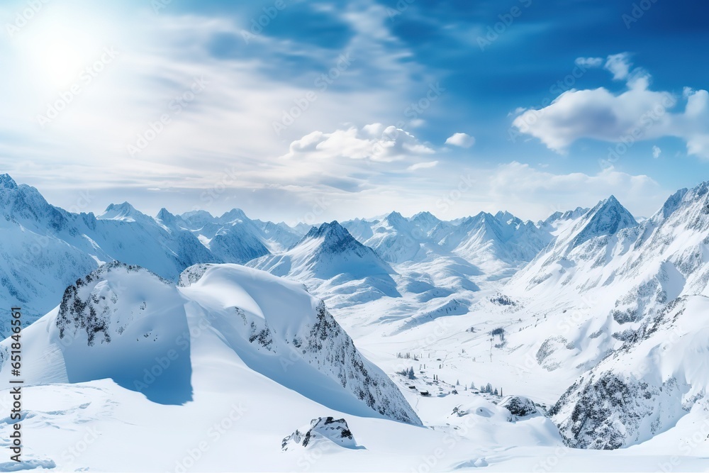 Obraz premium Mountain winter landscape.