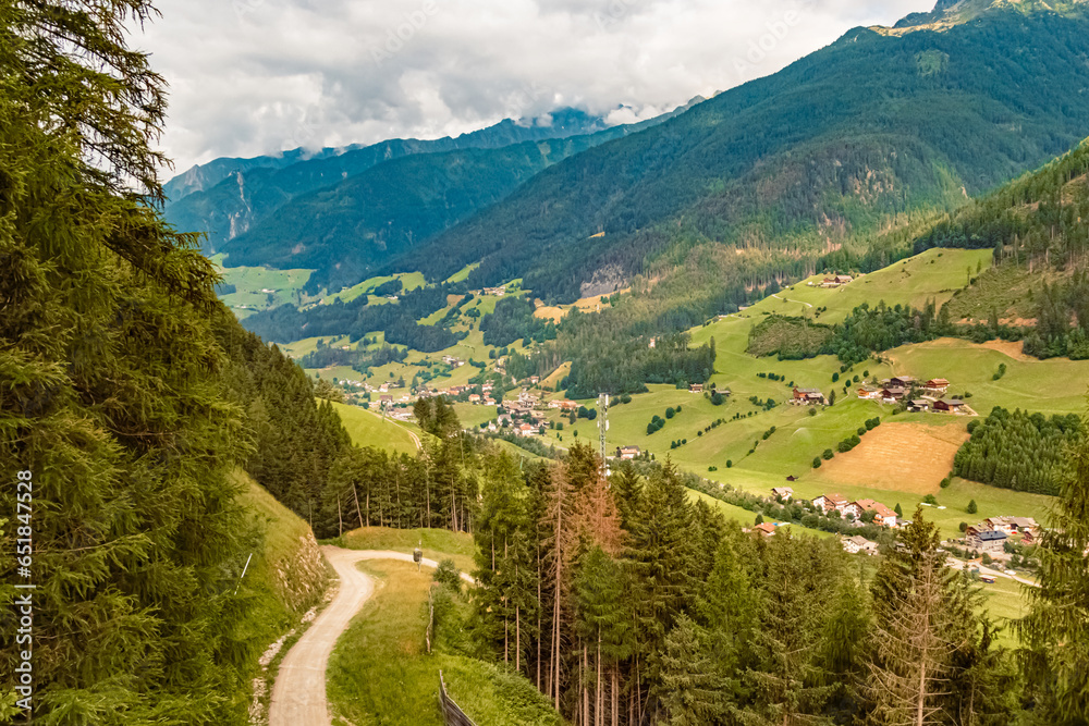 Alpine summer view at Mount Klausberg, Ahrntal valley, Pustertal, Trentino, Bozen, South Tyrol