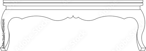 Sketch vector illustration of vintage classic old cupboard furniture design for home interiors