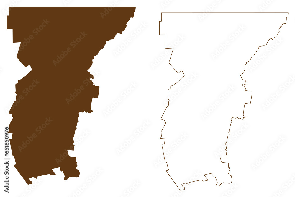 Brewarrina Shire (Commonwealth of Australia, New South Wales, NSW) map vector illustration, scribble sketch Brewarrina map