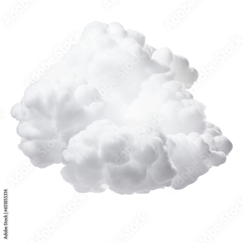 White clouds isolated on white background