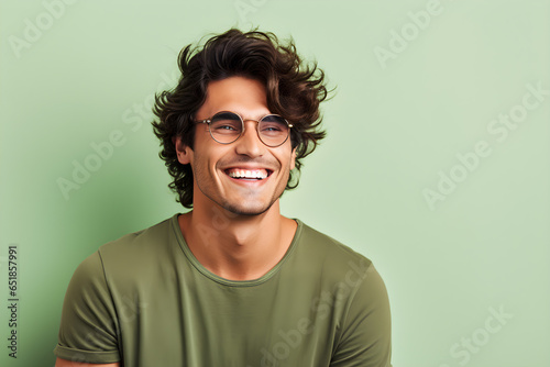 portrait of cheerful young man smiling
