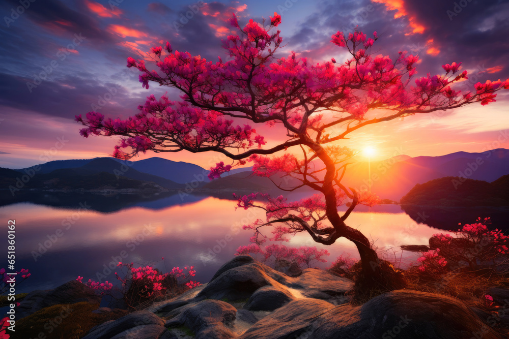 A World Reborn: Cherry Blossom Sunrise