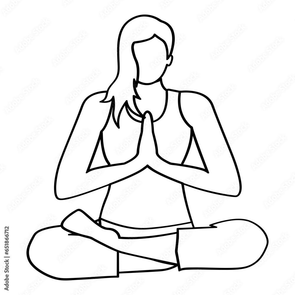 vector image of a person meditating vector image of a person meditating