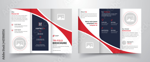 Modern and creative corporate business trifold brochure template
