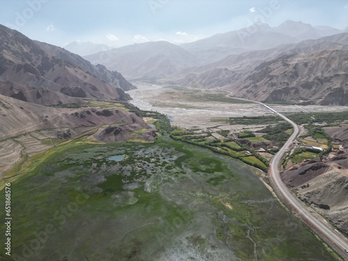 Aerial Zebak district of Afghanistan  photo