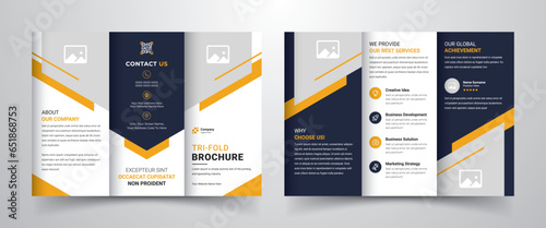 Modern and simple corporate business trifold brochure template layout design