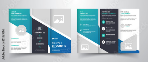 Modern and creative corporate business trifold brochure template
