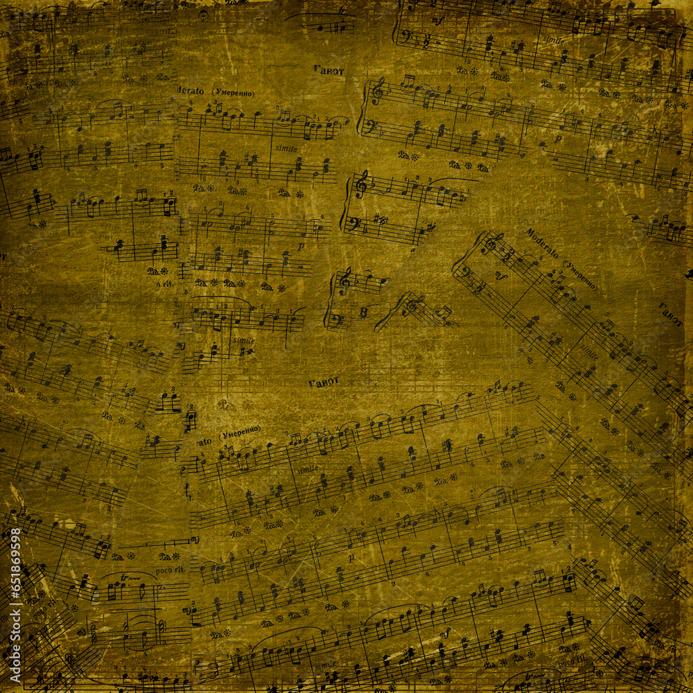 Abstract background with the music notes