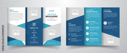 Modern and simple corporate business trifold brochure template layout design