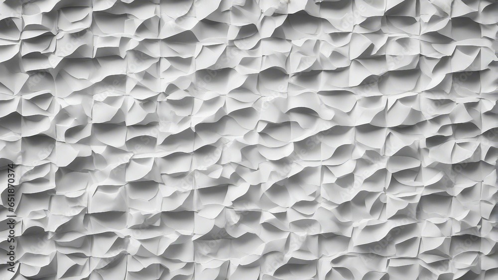 Fototapeta premium Generative AI 3D white colored wall design, wall texture background, wallpaper, tiles, text background, Graphic template