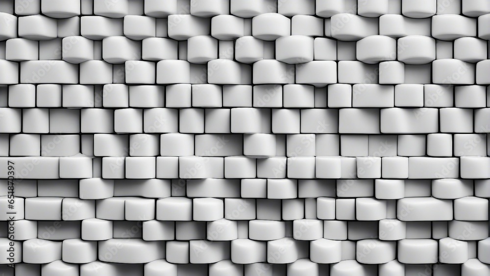 Generative AI white colored 3D cubes design popping out of different ...