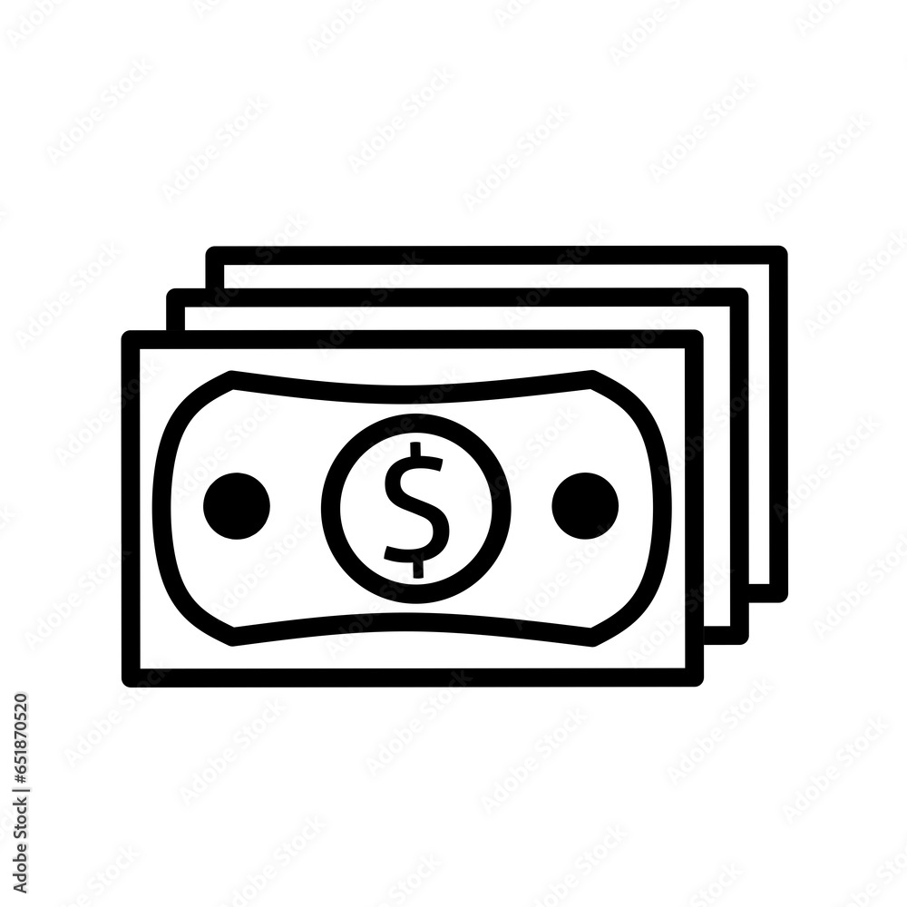 banknote icon with trendy design banknote icon with trendy design
