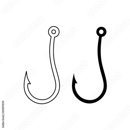 fishing hook icon vector on white background.hook icon