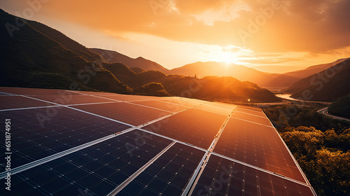 Close up of solar panels © reddish
