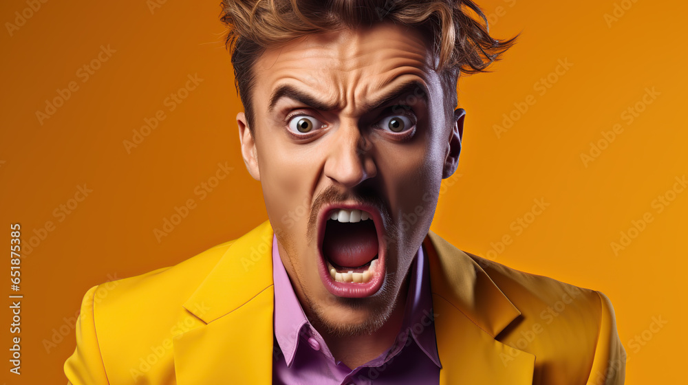 man shouting isolated on empty background man shouting isolated on empty background
