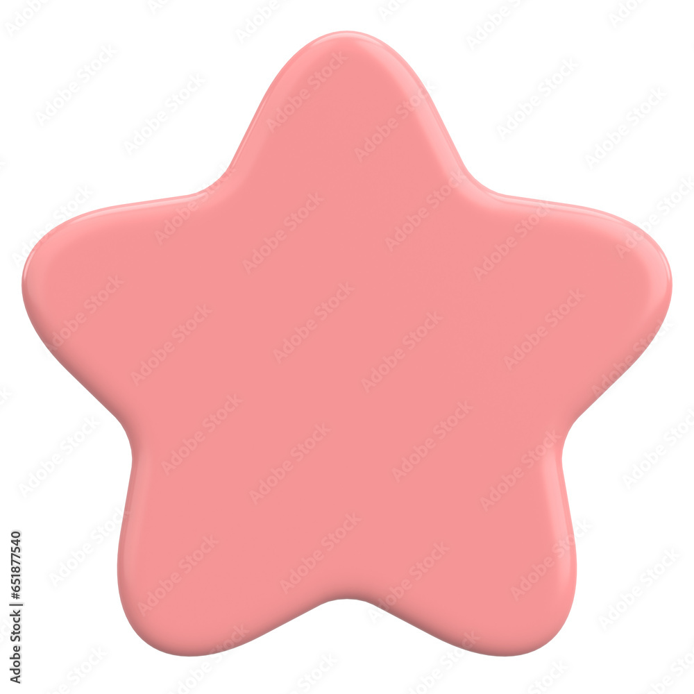 3D Star. Star Shape. 3D illustration. 3D Star. Star Shape. 3D illustration.