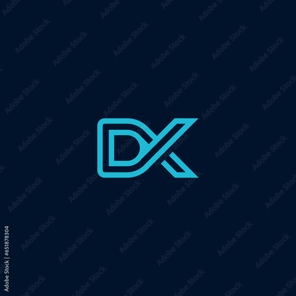 letter d x logo dsign - obrazy, fototapety, plakaty 