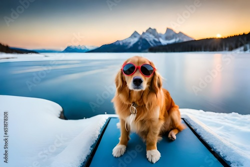 dog on the snow,dog,Labrador retriever and sunglasses,A dog with sunglasses resting,dog wearing sungleses and glases ,portrait of a dog,english bulldog wearing glasses,two dogs playing in the park gol