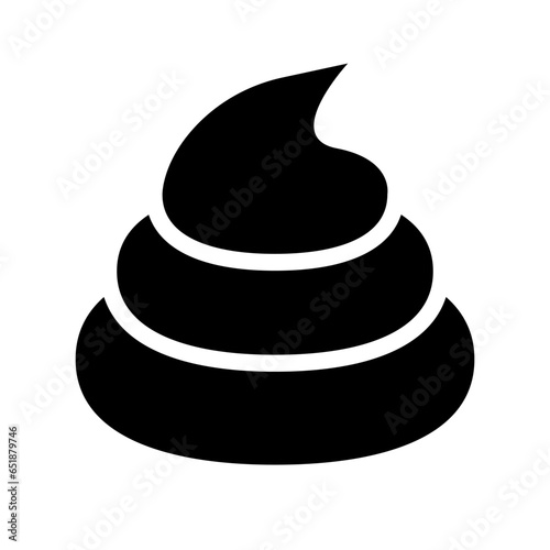 Poop silhouette icon. Poo. Vector.