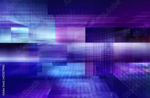 Abstract technology perspective background. Raster illustration.