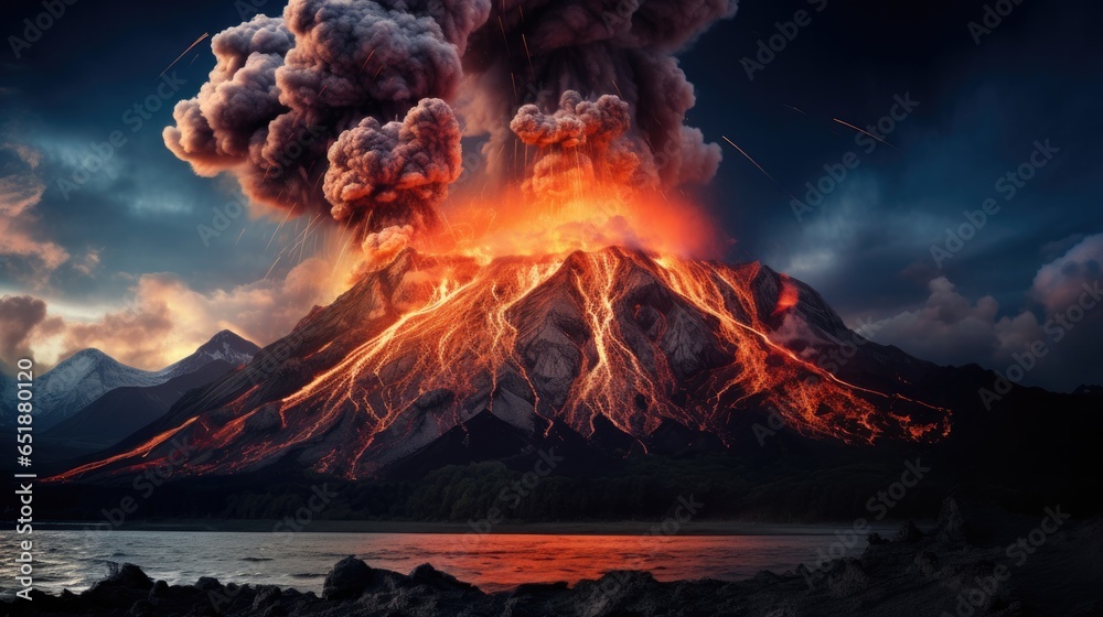 nocturnal volcanic eruption