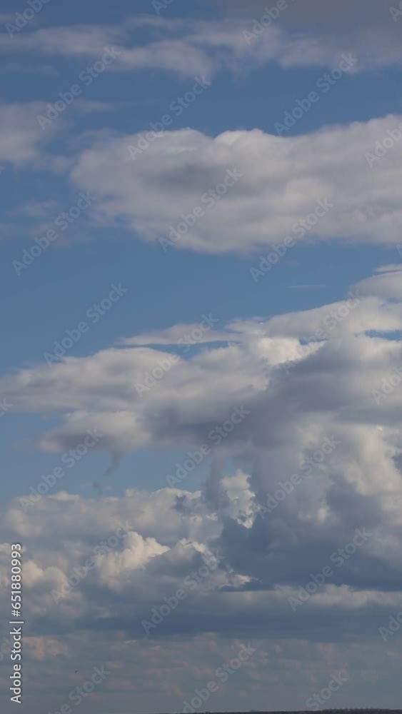 vertical video shooting of cumulus clouds vertical video shooting of cumulus clouds