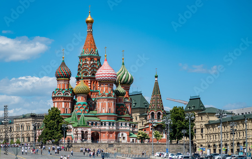 June 18, 2023, Moscow, Russia. St. Basil's Cathedral on Red Square in the Russian capital.