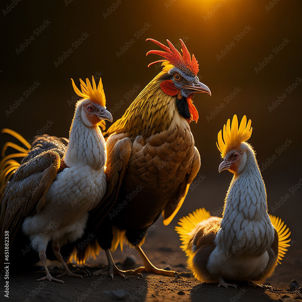 Fototapeta premium Chicken photography, generative ai