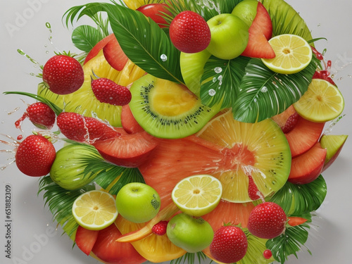 fresh fruits on the table  orange  apple  fresh  healthy  