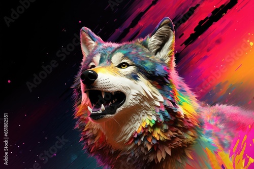Wolf Smilecore Punk Colorful Chromies