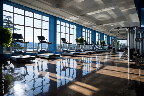 High end gym with fitness equipment © fadi
