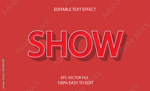 Red neon text effect