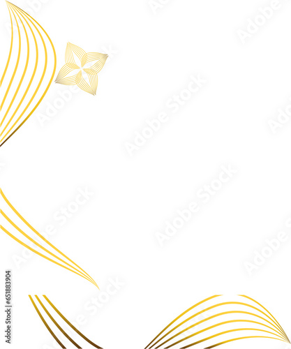 luxury elegant gold floral frame border decoration