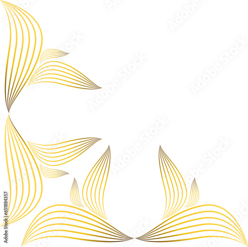 luxury elegant gold floral frame border decoration