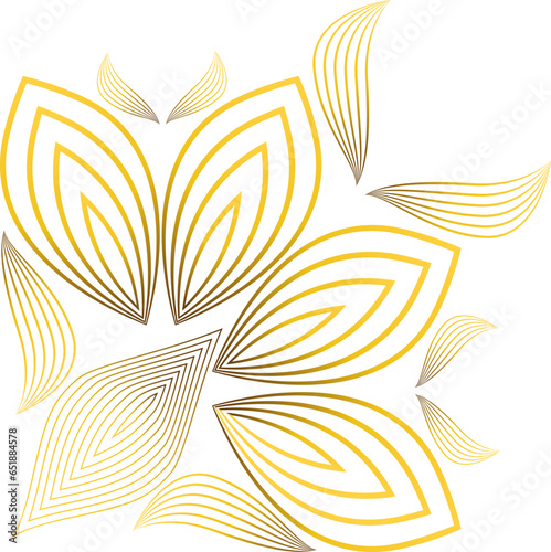 luxury elegant gold floral frame border decoration