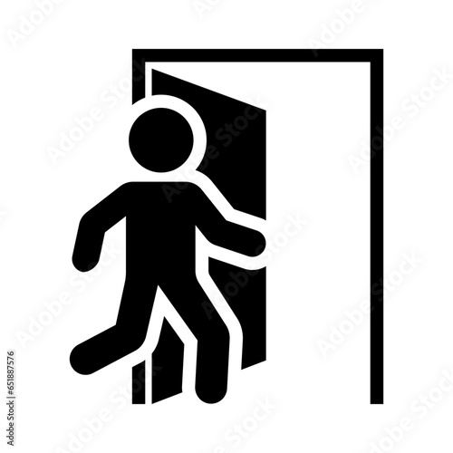 Exit icon  Exit symbol.Emergency exit sign Evacuation symbol.