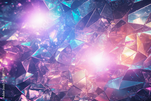 holographic shiny glass abstract futuristic background © World of AI