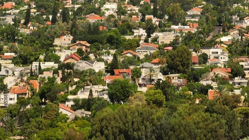 Herzliya Pituah luxury villas overlooking the Mediterranean Sea, Aerial vie photo