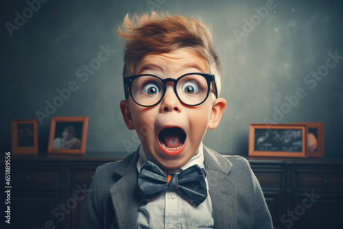 excited little boy poster science academia