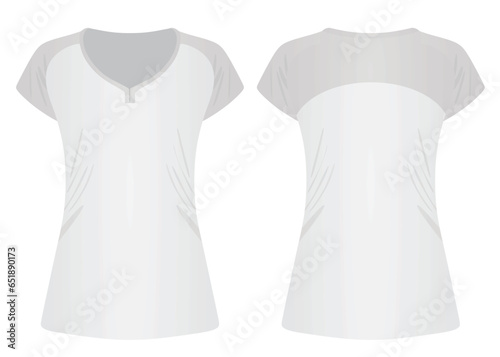 White women tight t shirt. vector illustration