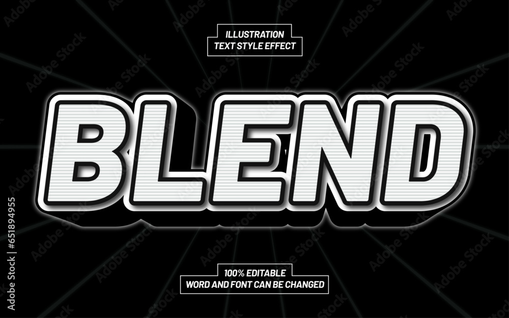 Blend 3D Bold Text Style Effect