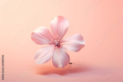 3D pink flower