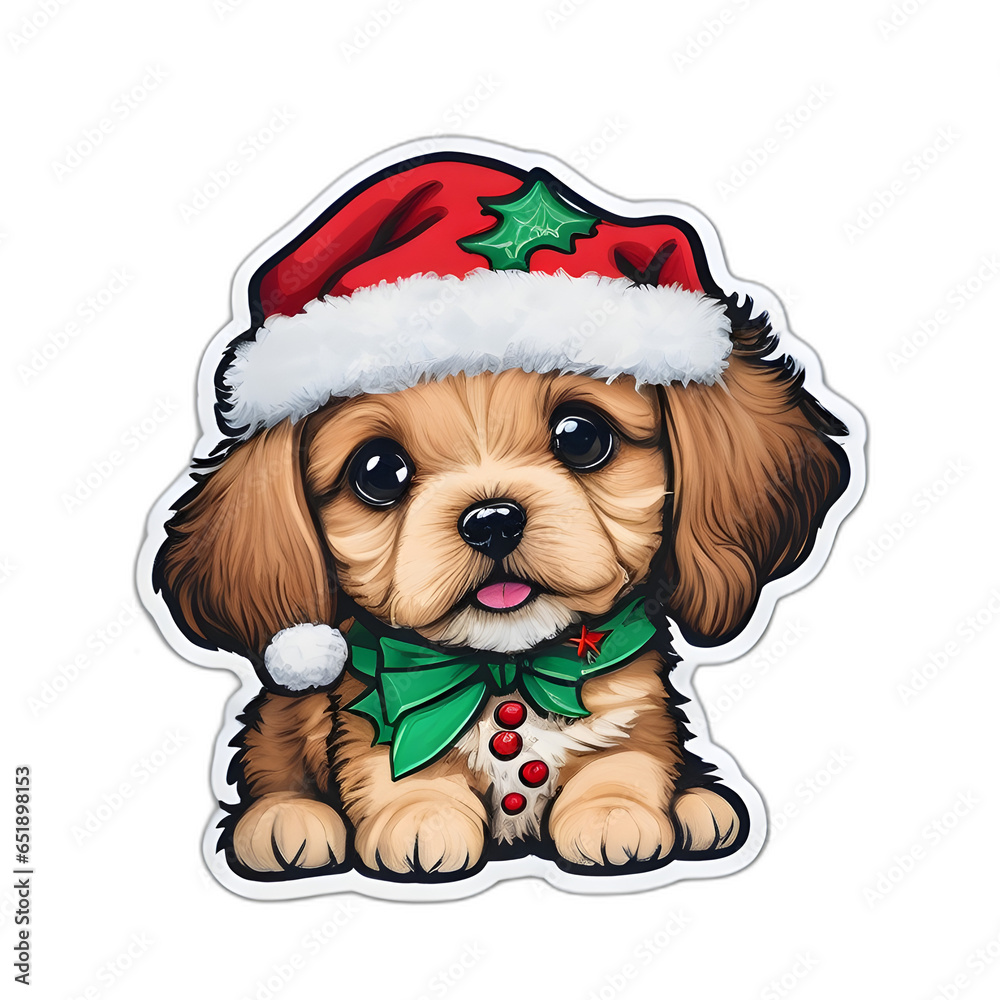 kawaii cute puppy dog x Christmas