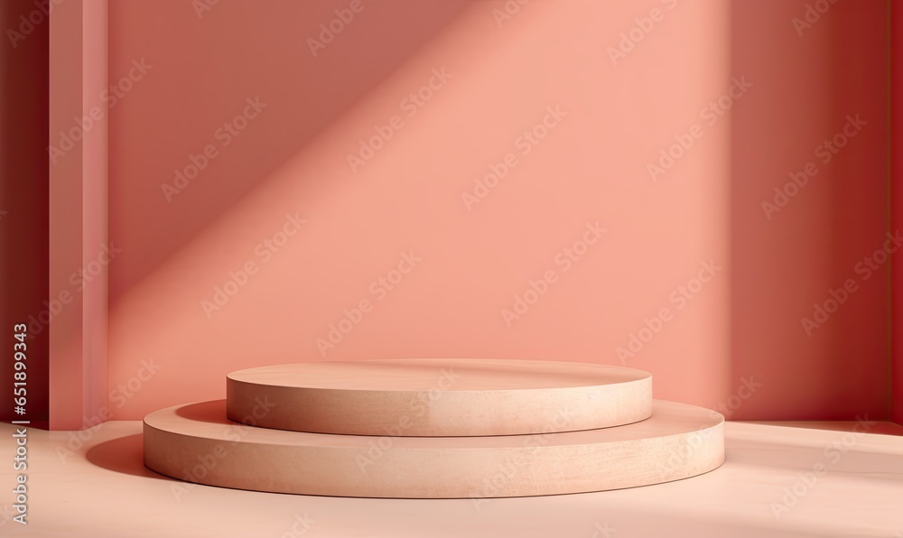 Podium for product presentation with minimal background 3d render Podium for product presentation with minimal background 3d render