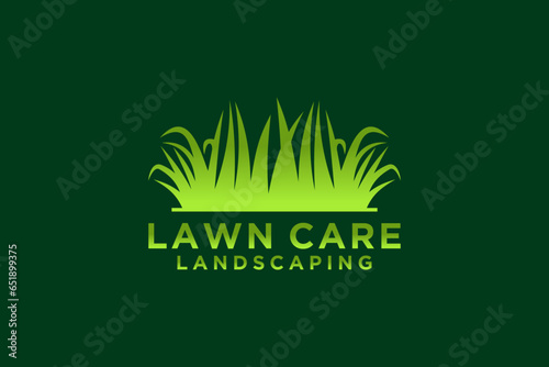 Illustration vector graphic of lawn care, landscape, grass concept logo design template