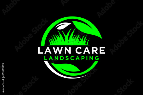 Illustration vector graphic of lawn care, landscape, grass concept logo design template