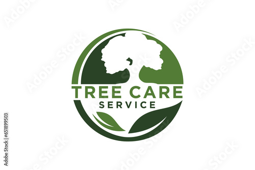 Tree vector icon. Nature trees vector illustration logo design